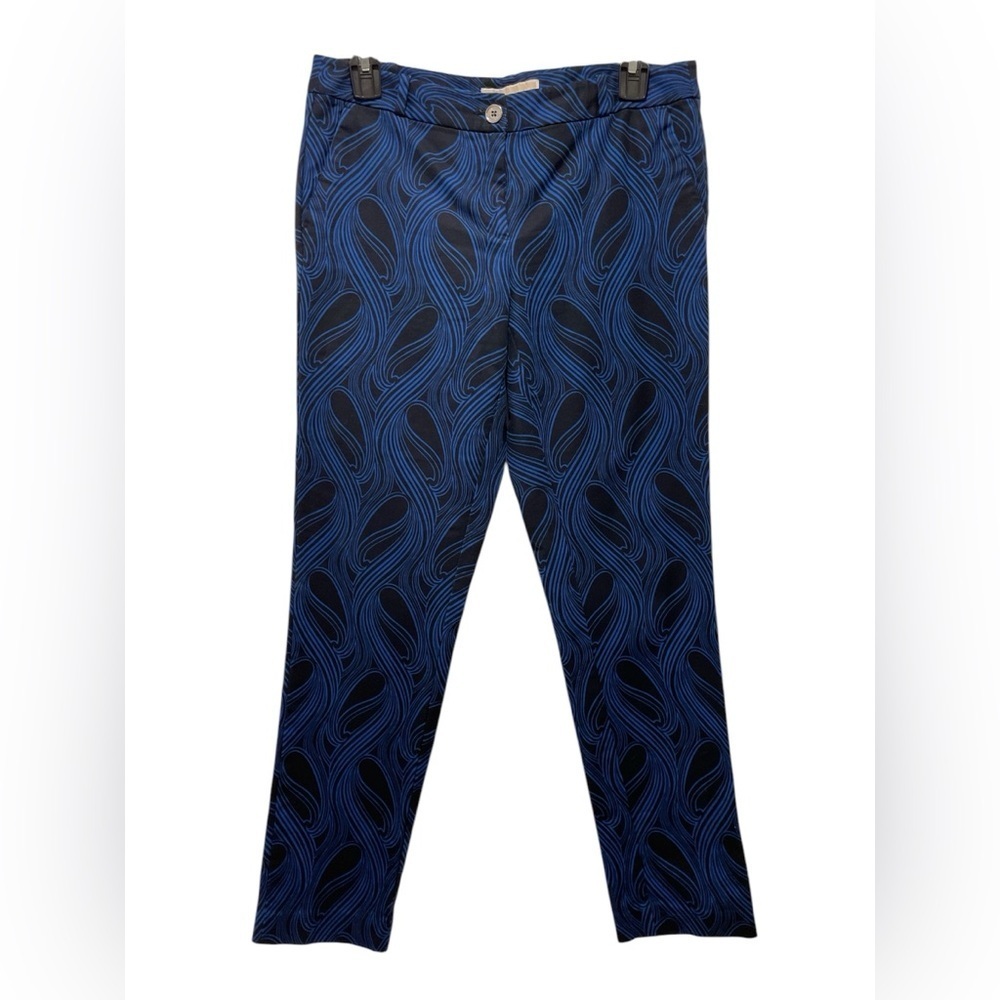 Michael Kors Blue and Black Patterned Pants size 6
